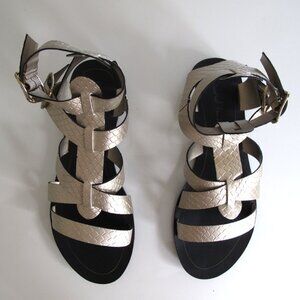 🆕 Flat SANDALS Size 6 GOLD Color DAVID ISAAC IVY NWT Fashion Casual Style  NWT